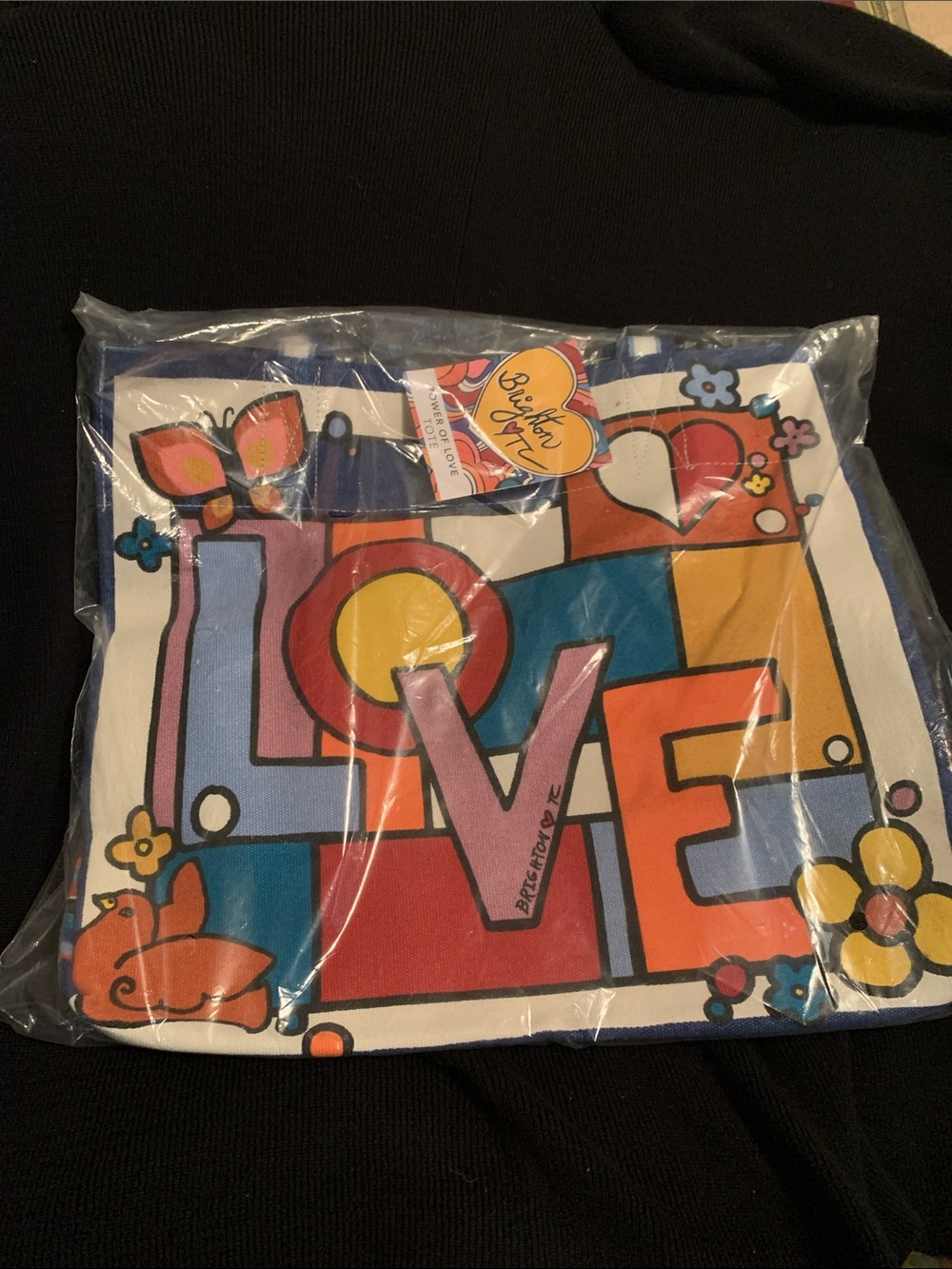 Brighton Power of Love Multicolor LOVE Graphic Tote with Floral Accents